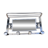 Wall coat rack / 50s chrome cloakroom