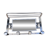 Wall coat rack / 50s chrome cloakroom