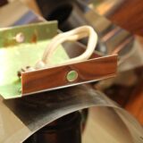 pair of chrome wall lights