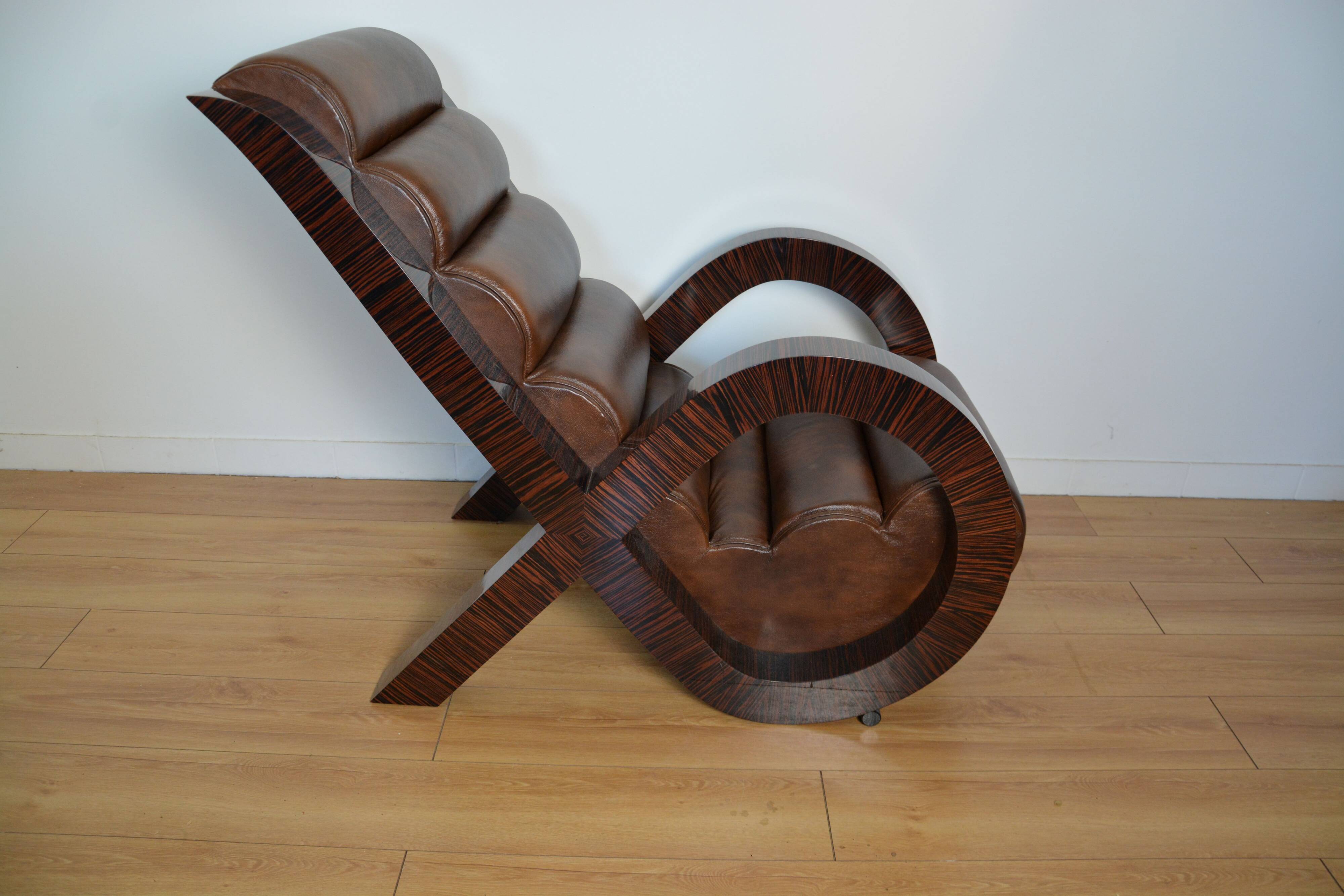 Art Deco armchair - Lucca chair by Jean de Merry