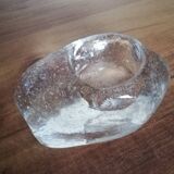 Clear glass tea light candle holder