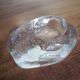 Clear glass tea light candle holder