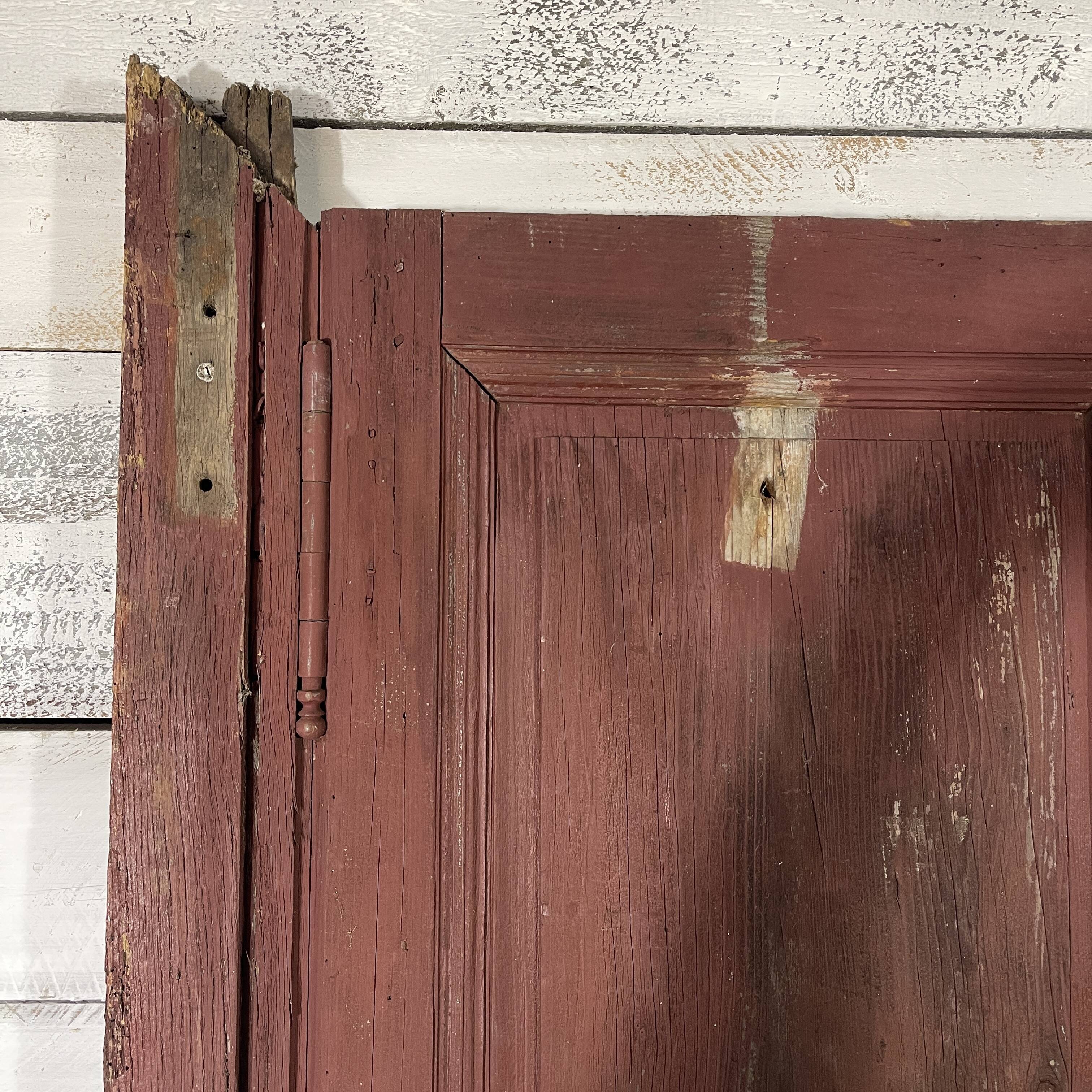 Double weathered wooden door