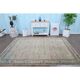 1970s Vintage Turkish Oushak Handmade Wool Cotton Brown Area Rug 193x275