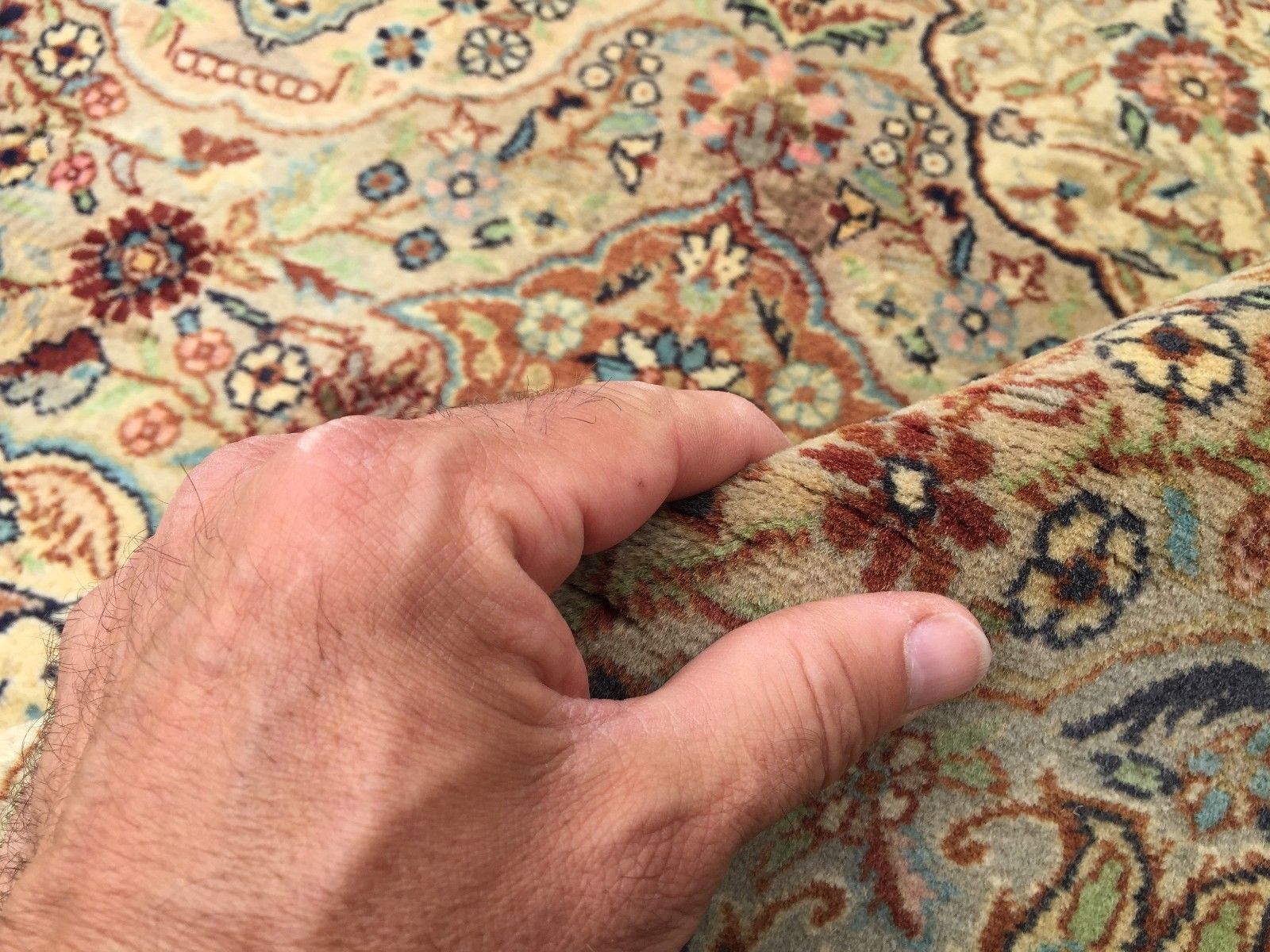 Antique Persian HandMade Veg Dye Wool Rug 225x139cm