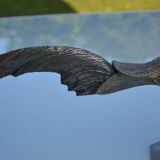 Brass peacock sculpture