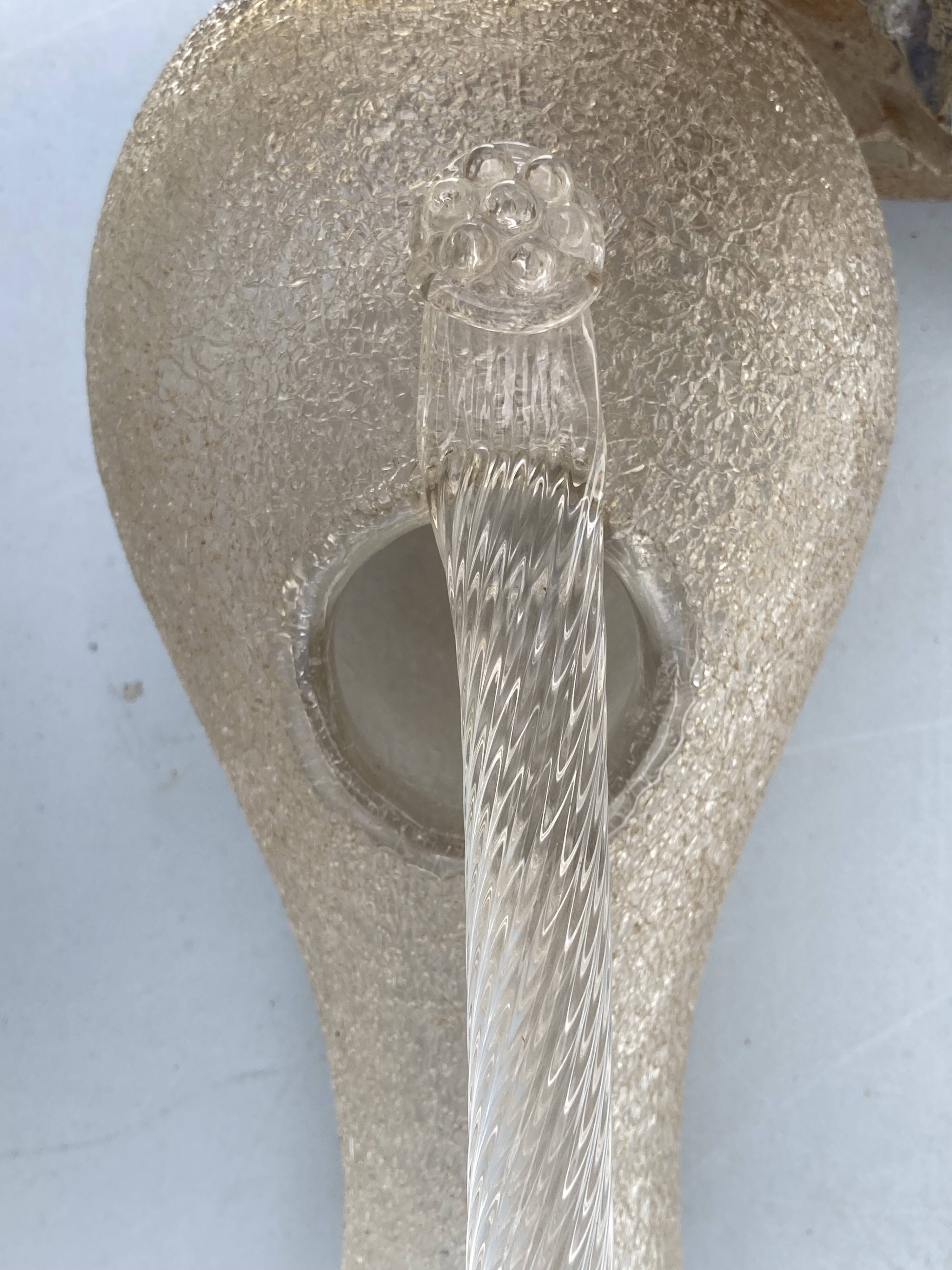 Carafe refresher pitcher baccarat or st louis frosted crystal twisted handle