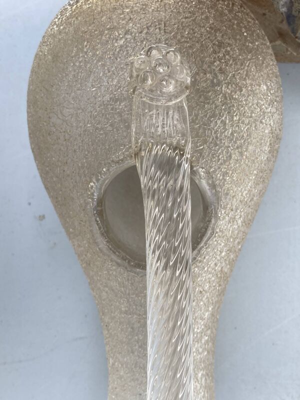 Carafe rafraichissoir pichet baccarat ou st louis cristal givré anse torsadée