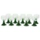 Set of 10 Vintage Roemer Wine Glasses Green Ribbed Foot
