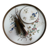 Ancient ceramic platter and bottle coaster