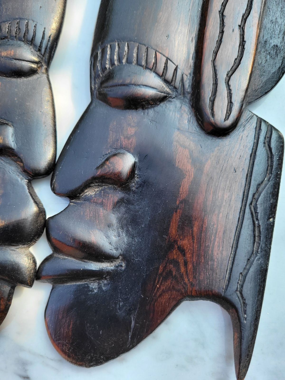 Set of 5 vintage African masks
