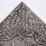4x7 Gray & Brown Turkish Vintage Rug 114x214Cm SK 4869