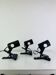 3 clip-on spotlights, black metal, 1960s, vintage