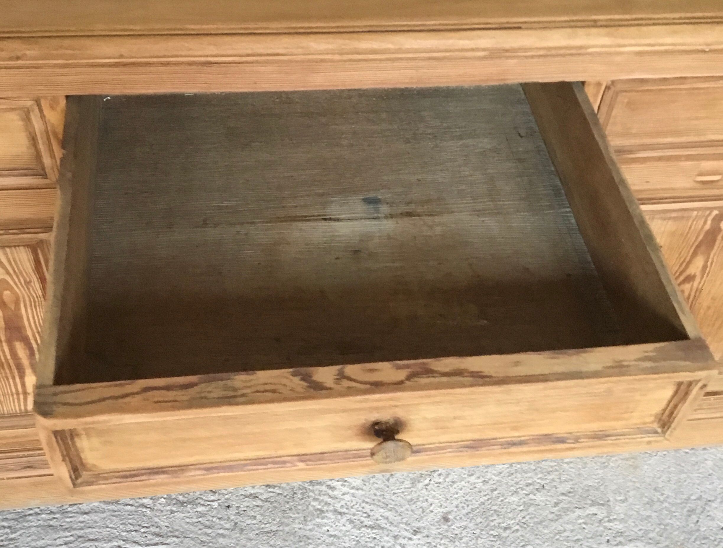 Counter or low sideboard in solid wood - craft furniture