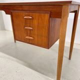Danish Petite Teak & Beech Desk, 1950s.