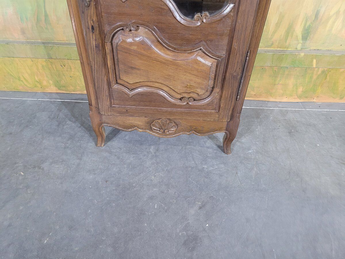 Petite vitrine en chêne une porte
