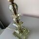 Cut glass lamp and vintage Clichy glass globe