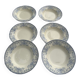 6 hollow plates boulenger, terre de fer, Choisy le roi, old moustiers