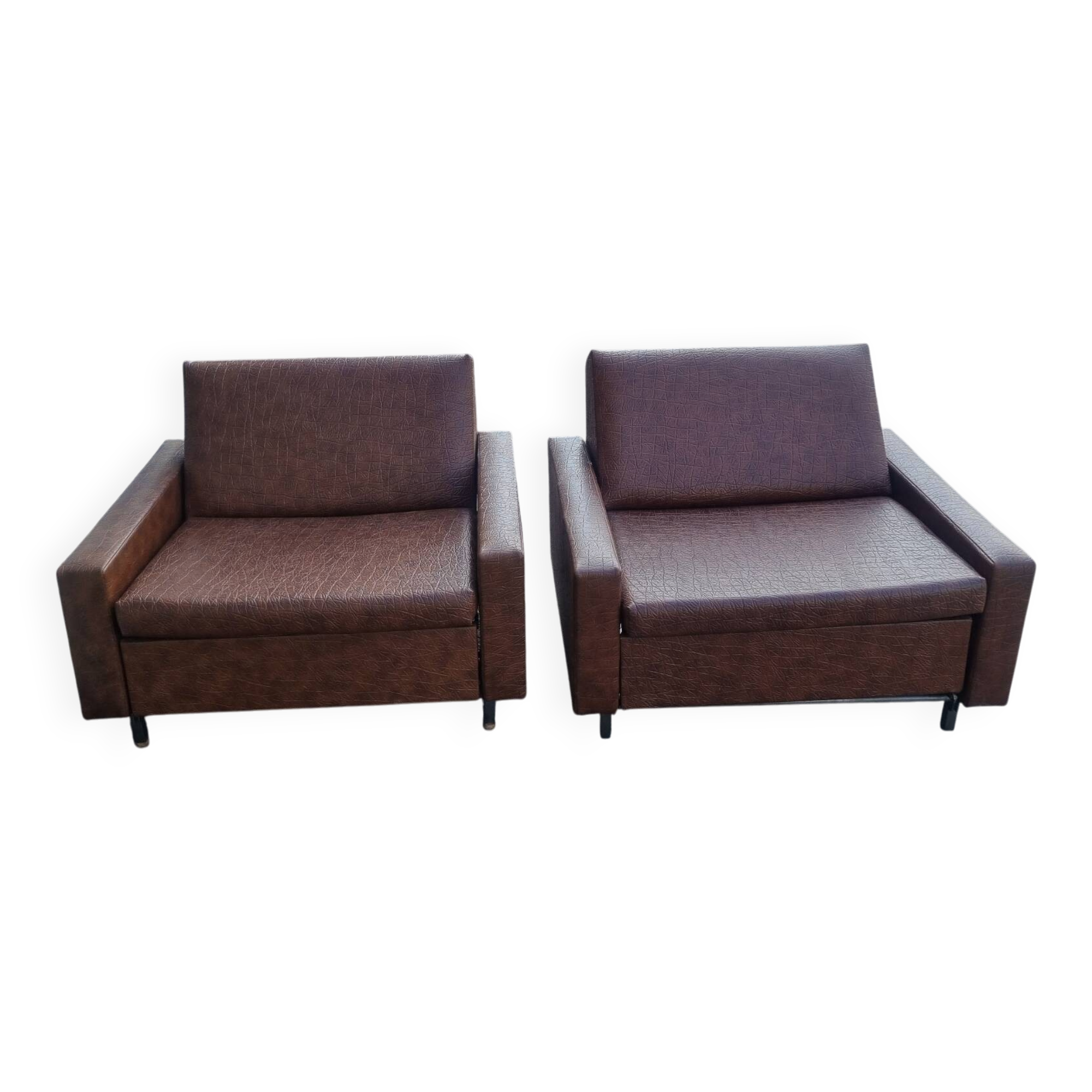 Pair of vintage sofa beds