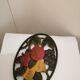 Dessous de plat en fonte  decore fleur et legume
