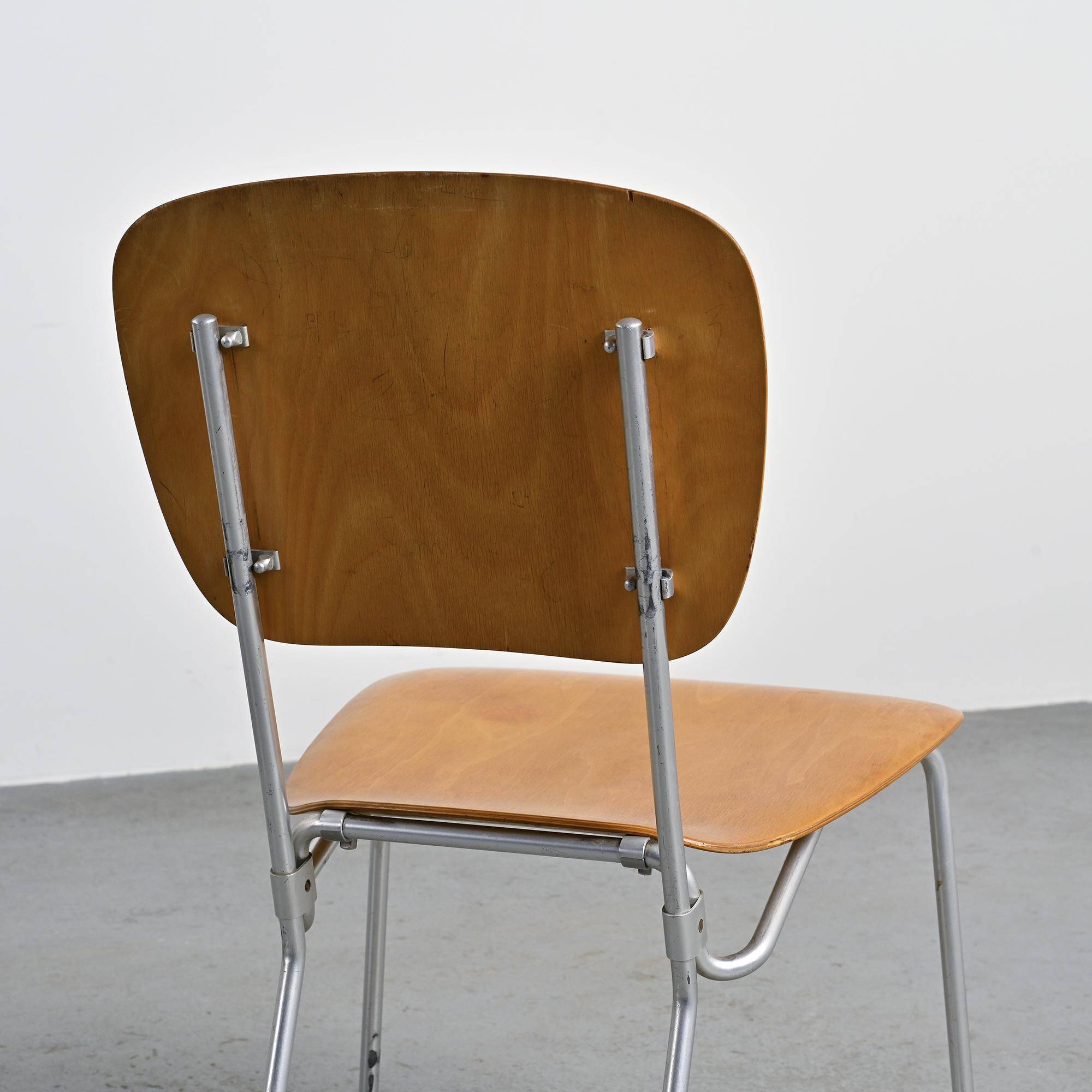 Suite de 8 chaises Alu-Flex par Armin Wirth, circa 1965