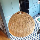 Vintage wicker pendant light Ø55cm
