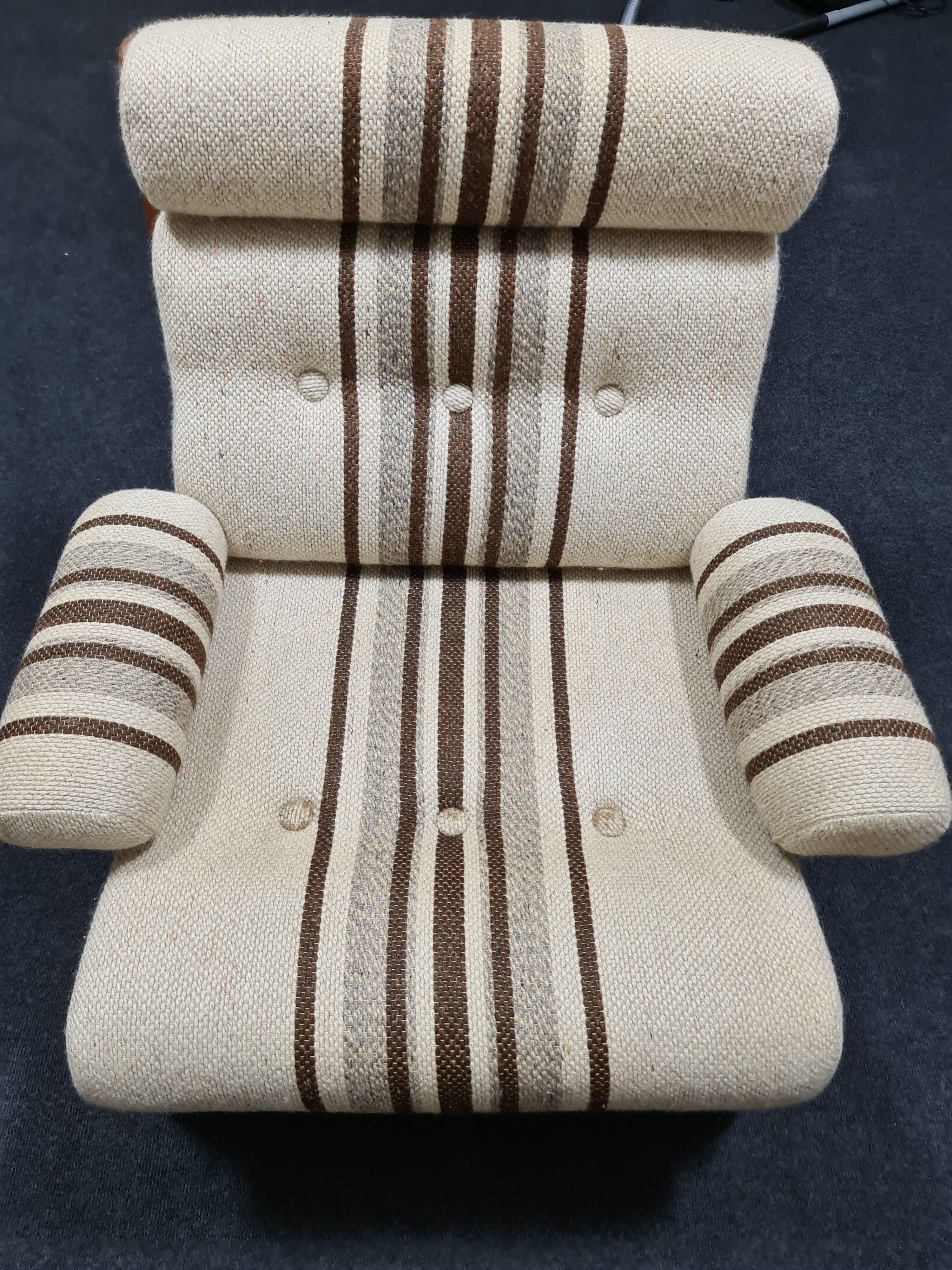 Set de salon vintage des années 70 en teck 6 pièces