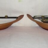 Art Deco half-moon wall lamp from the 1930s