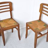 3 chairs attributed to Pierre Cruege 1950