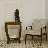 Art deco curved wood pedestal table ref bagatelle.