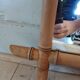 Antique wall mirror with a wooden frame