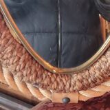 Miroir Forme collier cheval corde de chanvre
