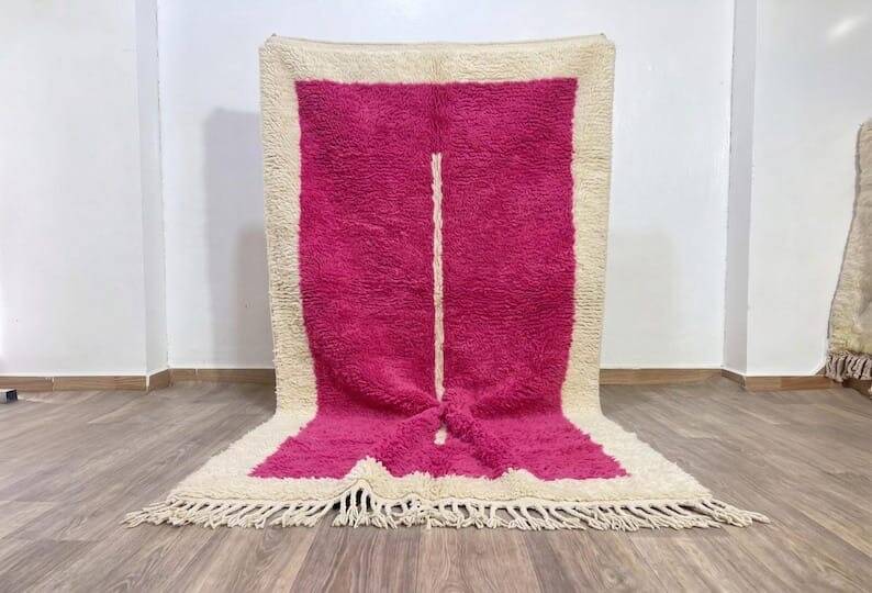Handmade traditional pure wool rug 2/3 m