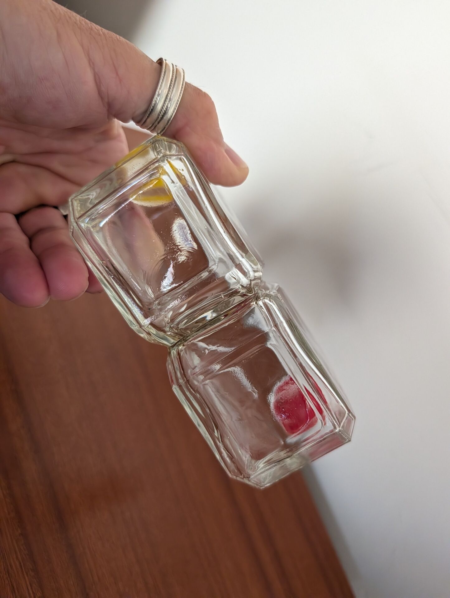 Oil and vinegar dispenser design in moulded glass – 1970s