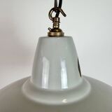Industrial Grey Enamel Factory Pendant Lamp from Thorlux, 1960s