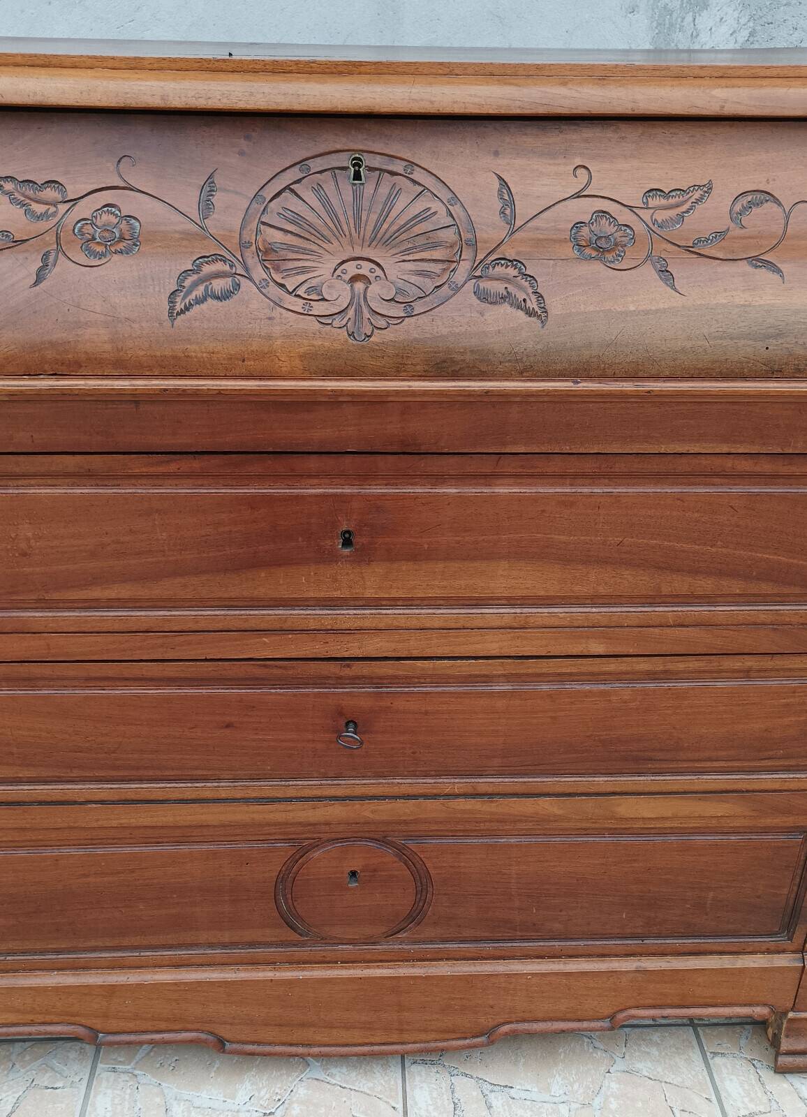 Louis Philippe walnut chest of drawers