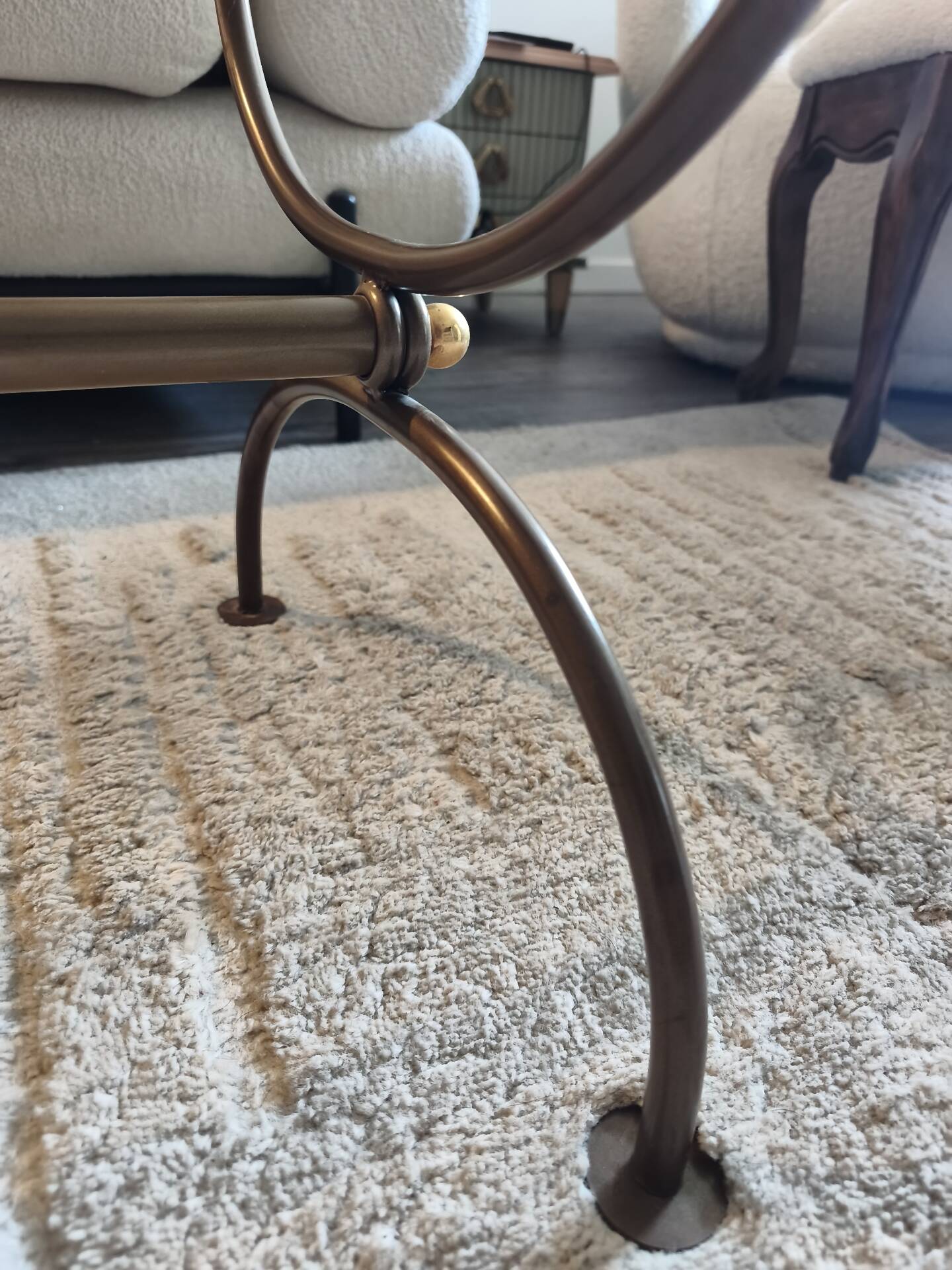 Vintage coffee table from the 70s – Hollywood Regency style