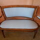 Curved wooden bench