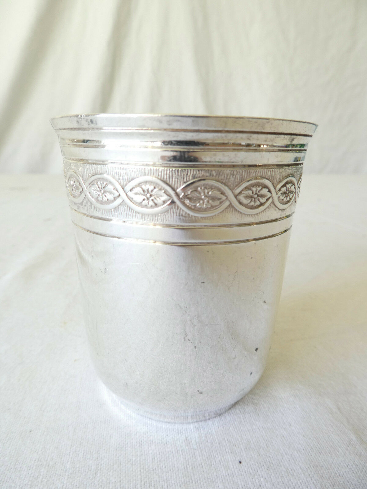 Timbale Christofle in silver metal modele villeroy
