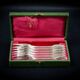 Alfenide – Christofle six silver-plated shellfish forks