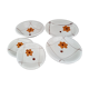Set of vintage Italian dishes in ecru ceramic with daisy decoration "PRIMULA Made in Italy"