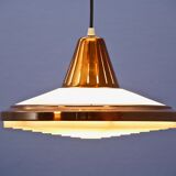 Danish hanging lamp in solid copper, 1970s