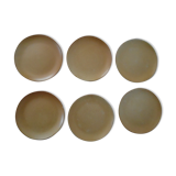 6 plates dessert sandstone village cnp france