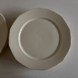 Set of 12 modernist ivory flat plates, iron earth, 1940