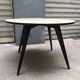 Table pieds compas année 50 formica ronde