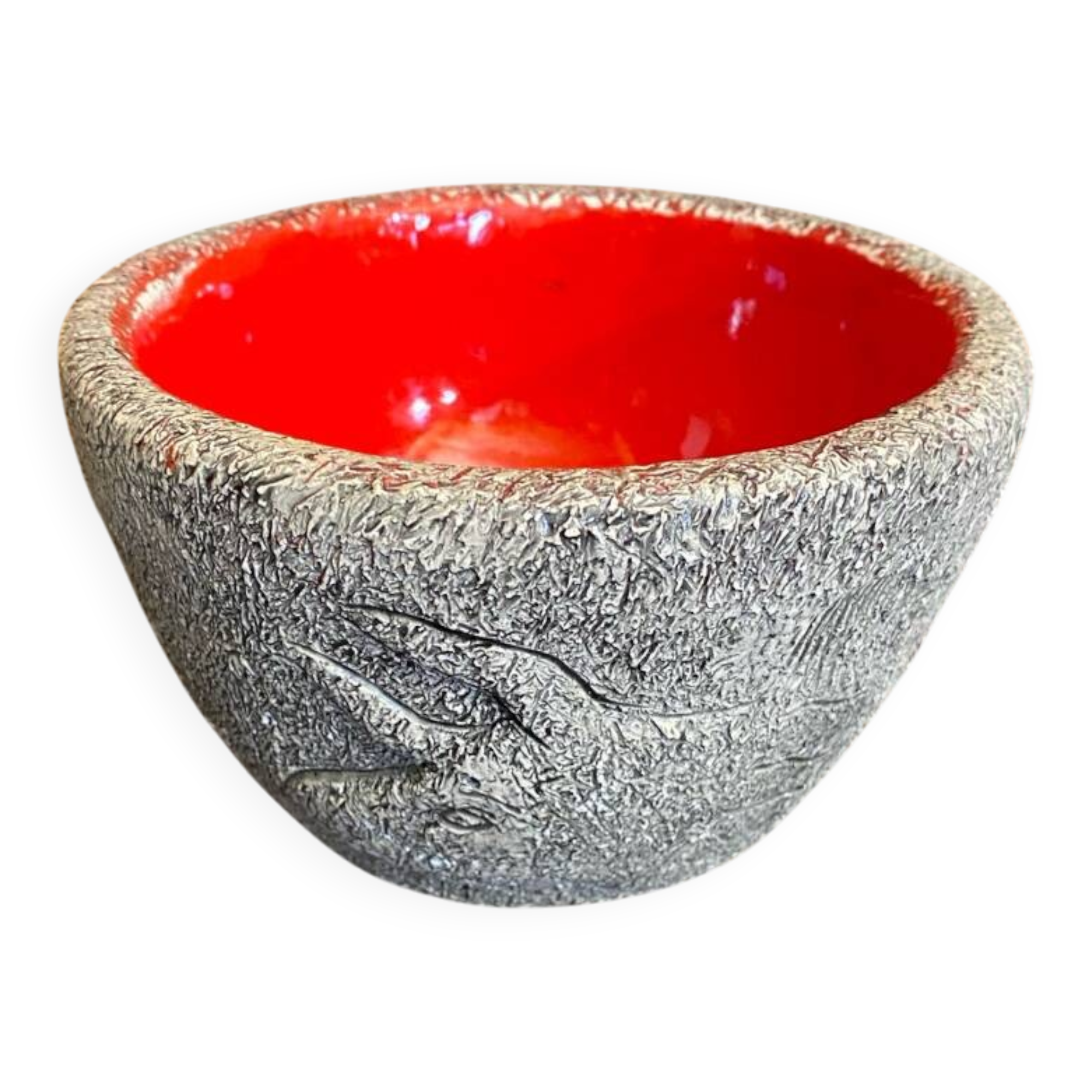 Francis Triay Ceramic Ashtray Coupe Vide Poche 1960s Vintage Rock Art