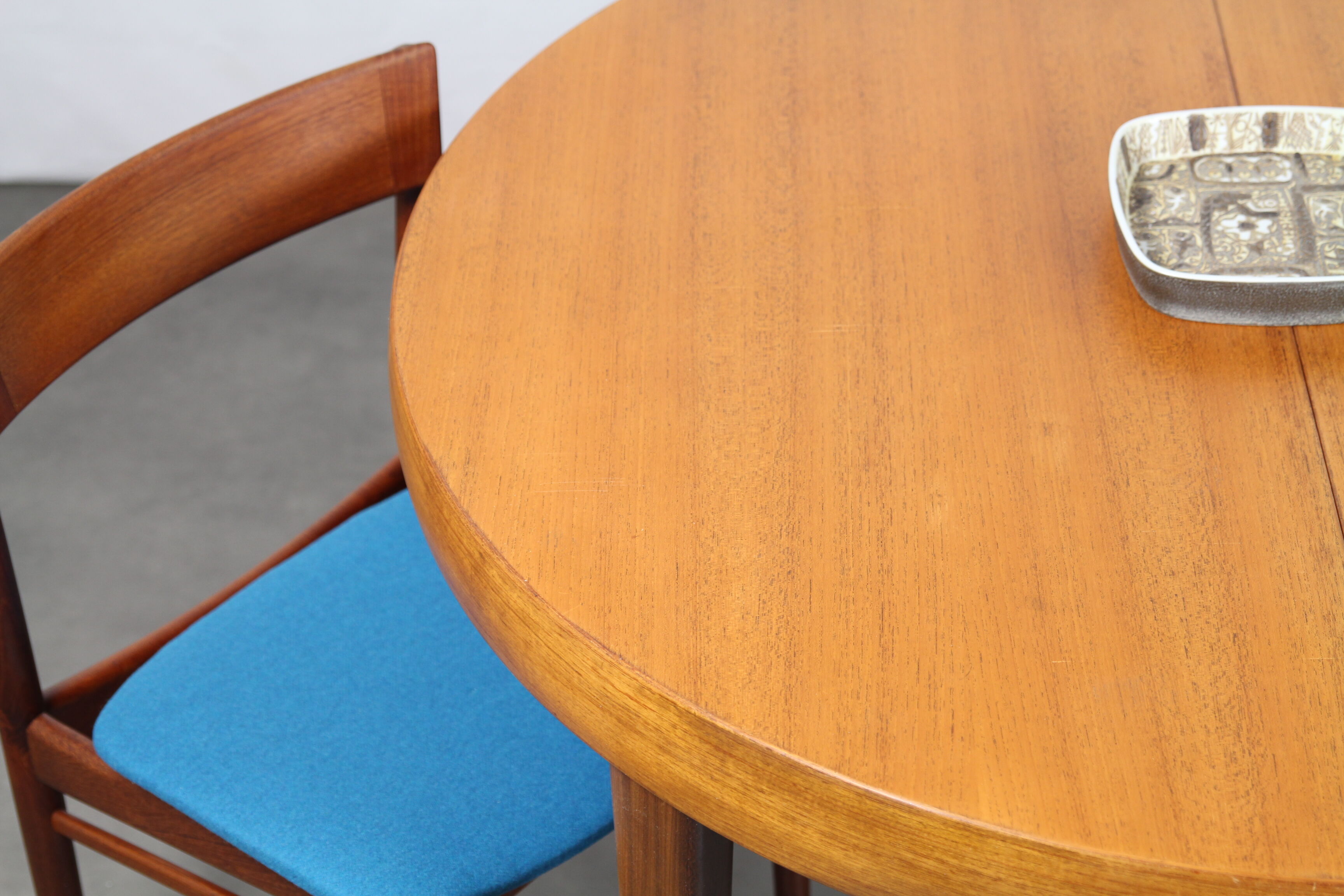 Scandinavian teak round dining table