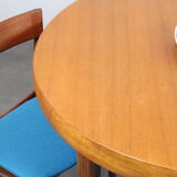 Scandinavian teak round dining table