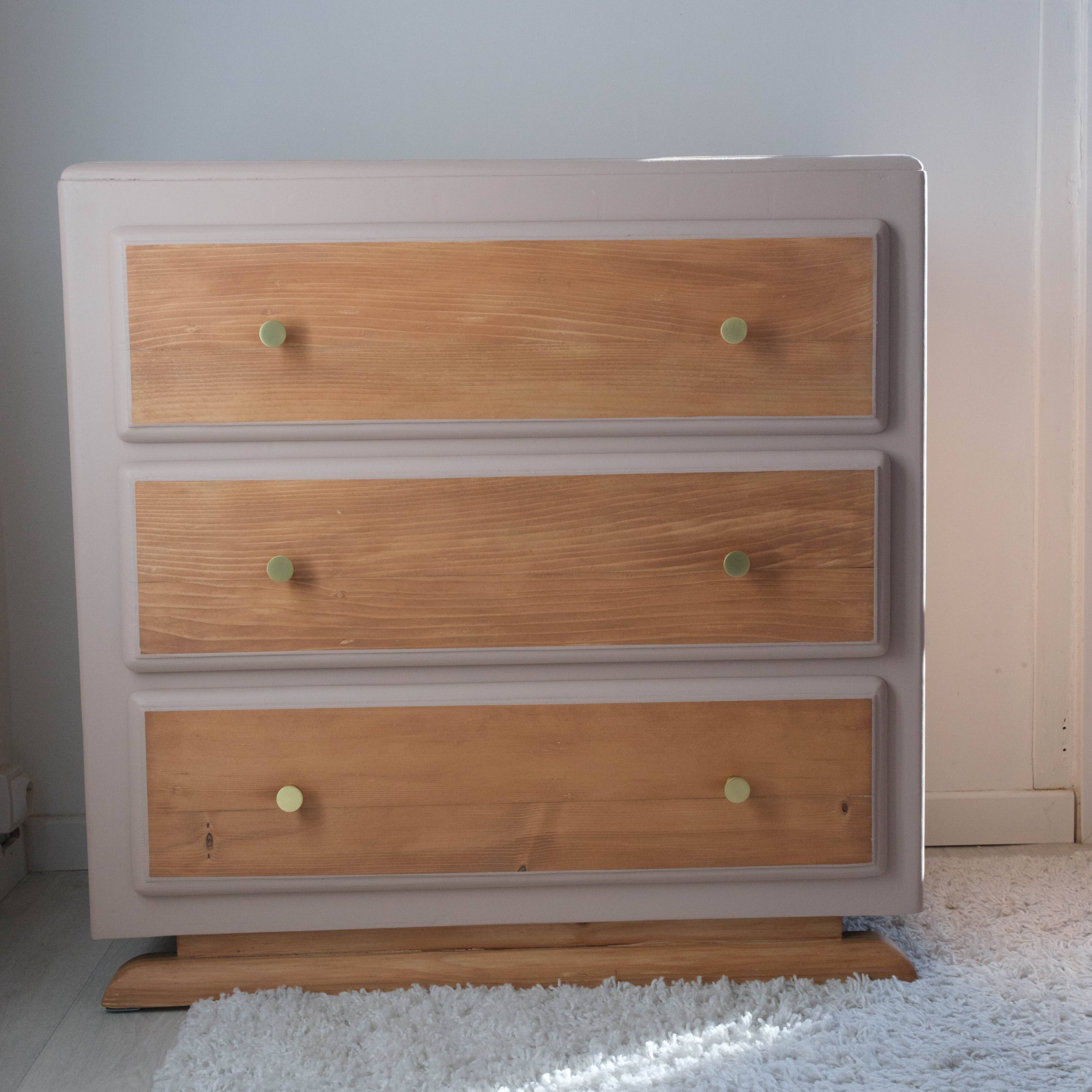 Vintage 50s pine chest of drawers