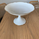 Plat sur pied en porcelaine